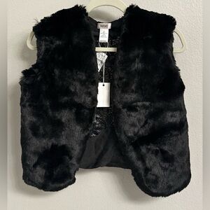 Badgley Mischka Fur and Lace Vest size L/XL